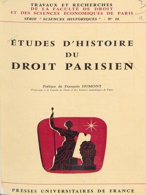 cover image of Études d'histoire du droit parisien
